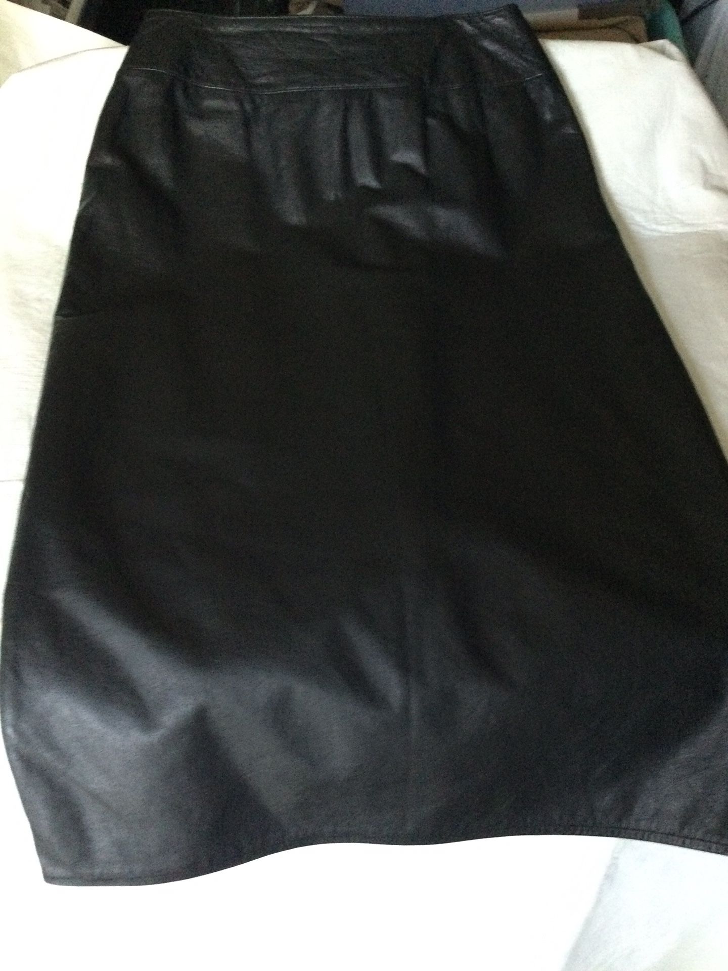 Leather Skirt/ Black / Size 28 In The Waist/ Pick Up Only