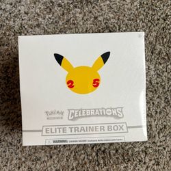 Pokemon 25th Anniversary Celebrations ETB Elite Trainer Box New Sealed Near Mint