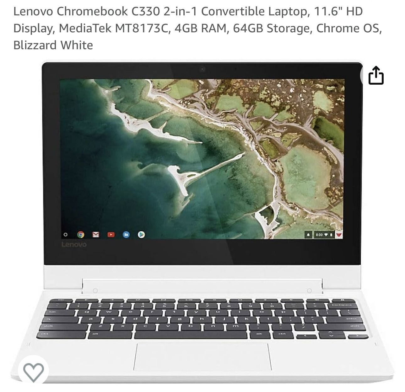 Lenovo Chromebook 2-in  1 Laptop Convertible 