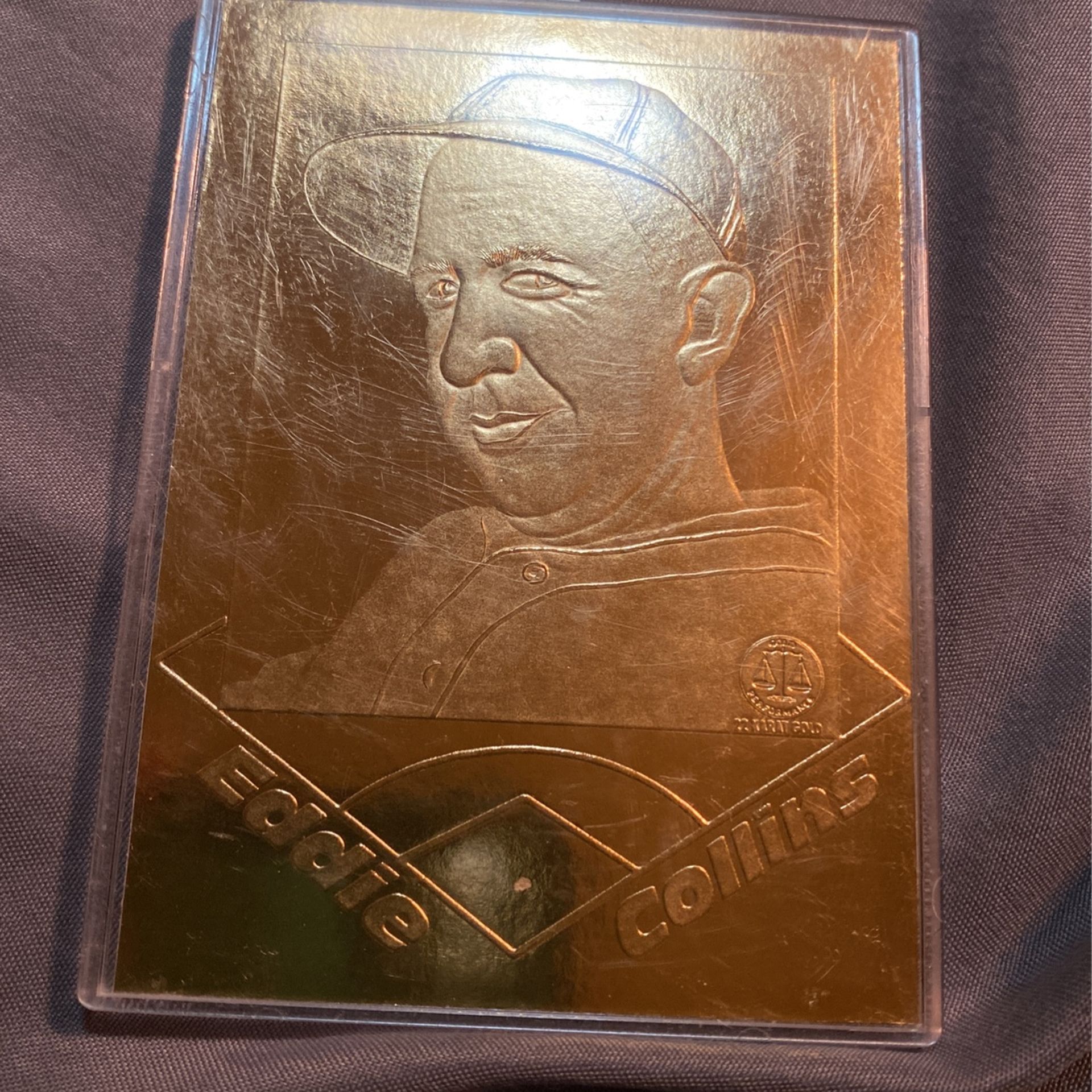 Eddie Collins 22 Karat Gold Baseball Card