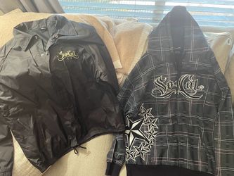 mens zip hoodie x2 and windbreaker jacket XL