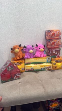 Squishy Toy  – Cows,  Hot dog, Dice, Cherries & Cheese