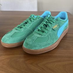 Puma Green and Blue Sneakers with Classic Design