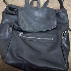 Faux Leather Backpack