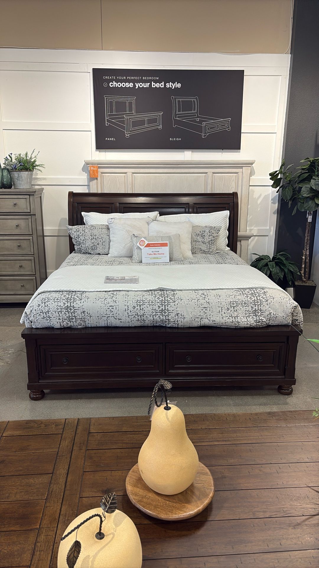 King Sleigh Bed Frame Porter Collection Ashley Furniture