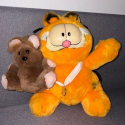 Garfield And Pooky Plush - 20th Anniversary - Vintage Rare Toy