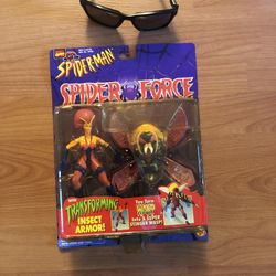 Marvel Spider-Man Spider Force Wasp Action Figure Toy Biz