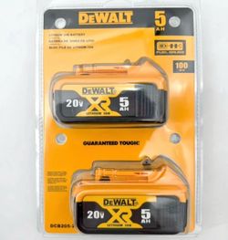 Batteries 20v MAX   XR premium lithium-ion  5.0Am