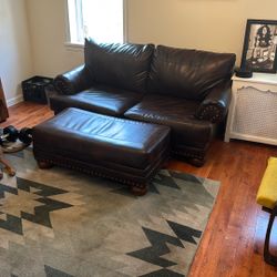 Love Seat With Ottoman 