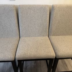 3 high back bar stools.see pics for measurements. If posted they are available.only msg for pick up