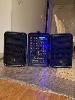 2 speakers 8inch NBVOICE PA System 8 Channel Mixer Bluetooth excellent sound use firm on price