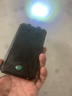 Outdoor Waterproof Solar Power Bank, Two Way Fast Charging Power Bank Flashlight, Portable Charger for iPhone