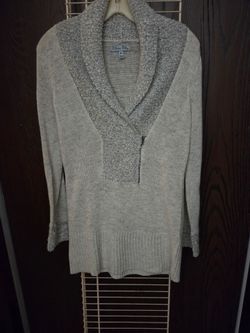 Grey knit sweater Petite L