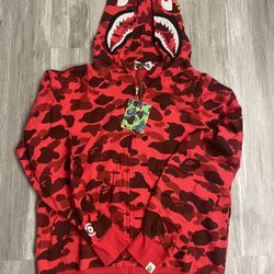 red bape hoodie