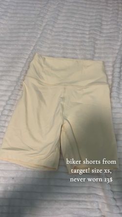 Light yellow biker shorts size xs