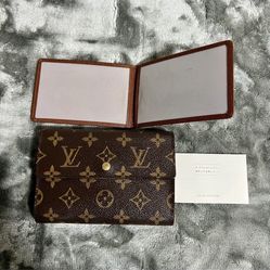 Louis Vuitton Porte Tresor Etui Trifold Monogram Wallet W/ Pass/card Case