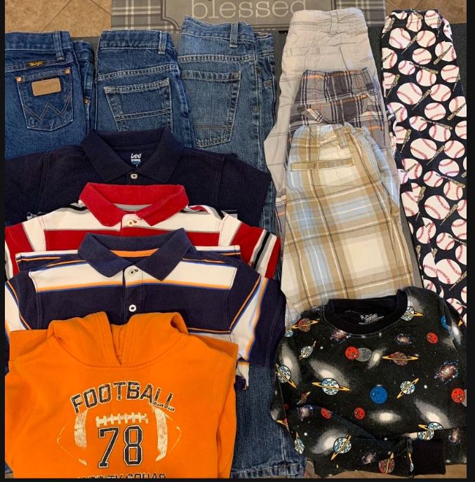  Size 7 Boys Clothing- Shirts- Jeans-Sweatshirt-PJ’s-13 Pieces