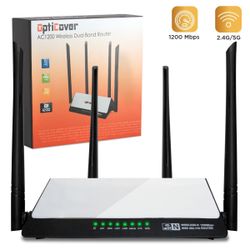 Wifi Router AC1200 Mbps - High-Speed Dual Band 2.4/5Ghz Gigabit Wireless Router for Internet Comcast Xfinity with Extra Long Range, 4 Lan ports for H
