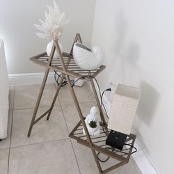 Small Accent Table with Decor – Complete Set