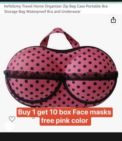 1pc Waterproof Lingerie Bra Organizer, Portable Lingerie Storage Box, Zipper Storage Bag For Women's Underwear Lingerie Bras