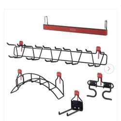 8.12 in. W x 6.25 in. H. Multicolor Outdoor Storage Shed 5-Piece Wall Hook Organization Accessory Kit