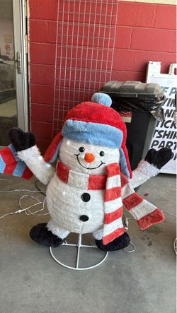 Snowman out Christmas decor