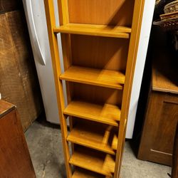 Blu-Ray / DVD Rack (Wood) -- holds ~100 discs in cases.  also CDs, box sets