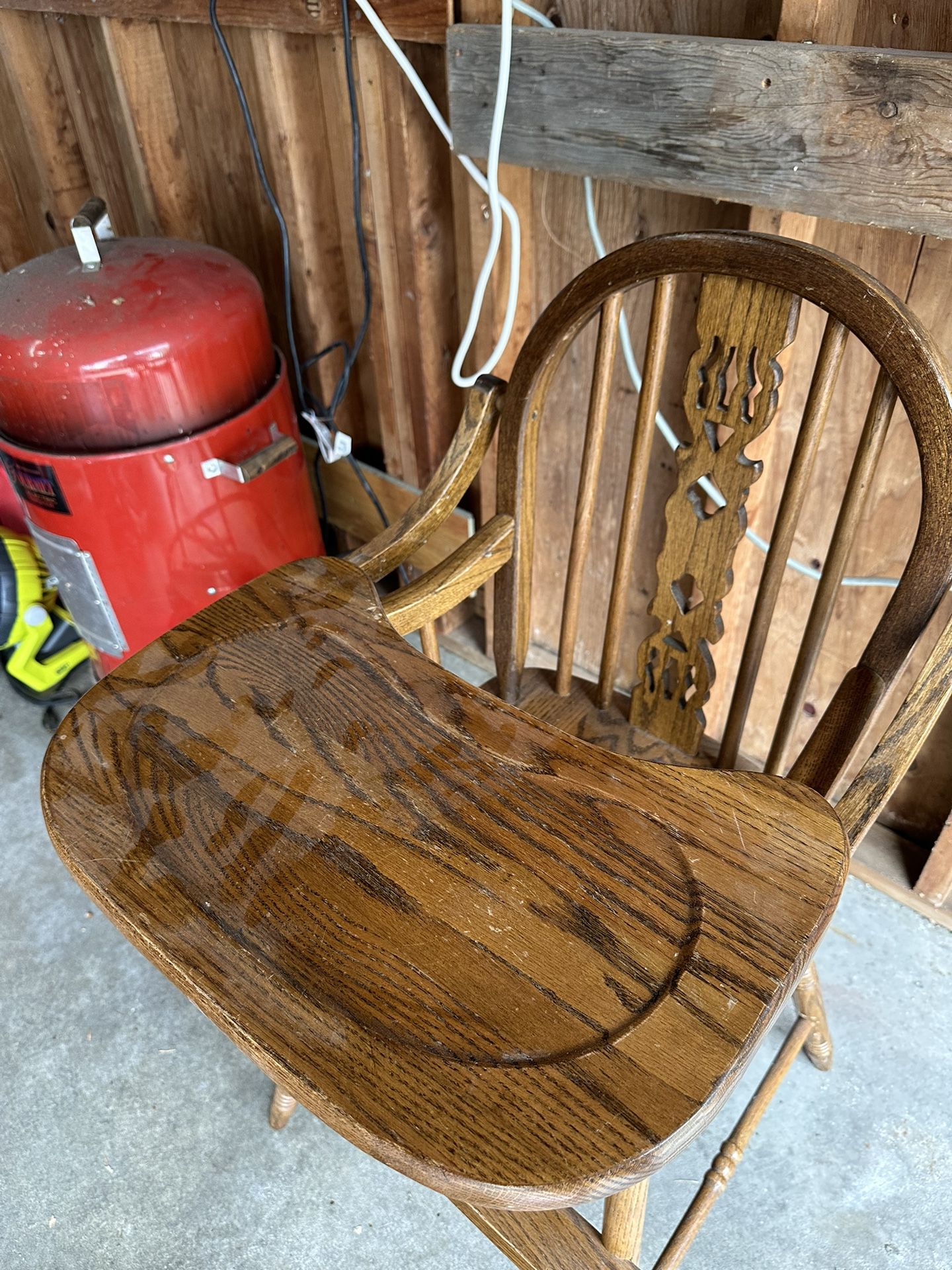 Available -  Oak High chair 