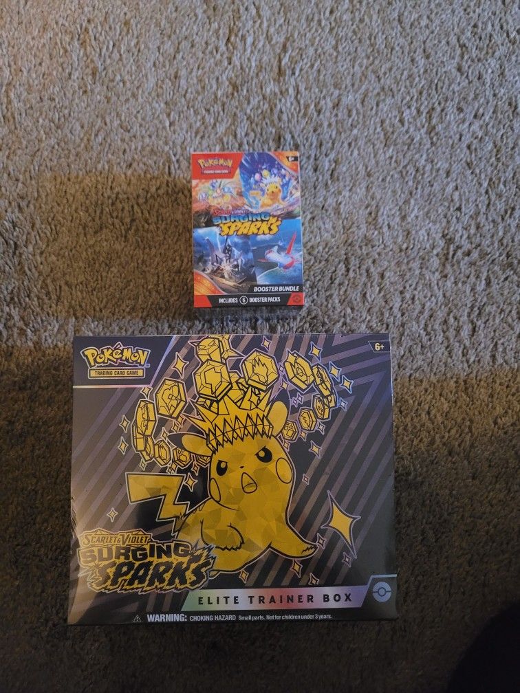 Pokémon Surging Sparks Etb And Booster Bundle