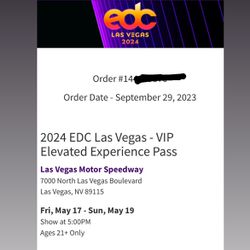 EDC VIP Tickets