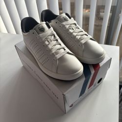 K-Swiss Belmont Base II Men’s 6.5 White Leather Sneakers Classic NIB