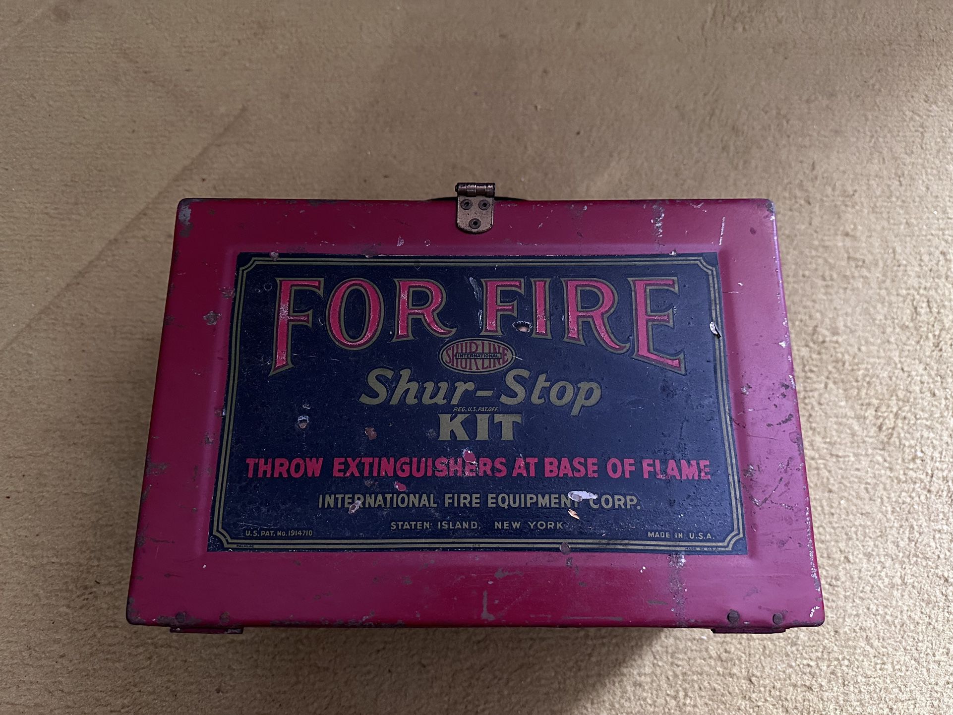 Antique Fire Extinguisher Box 