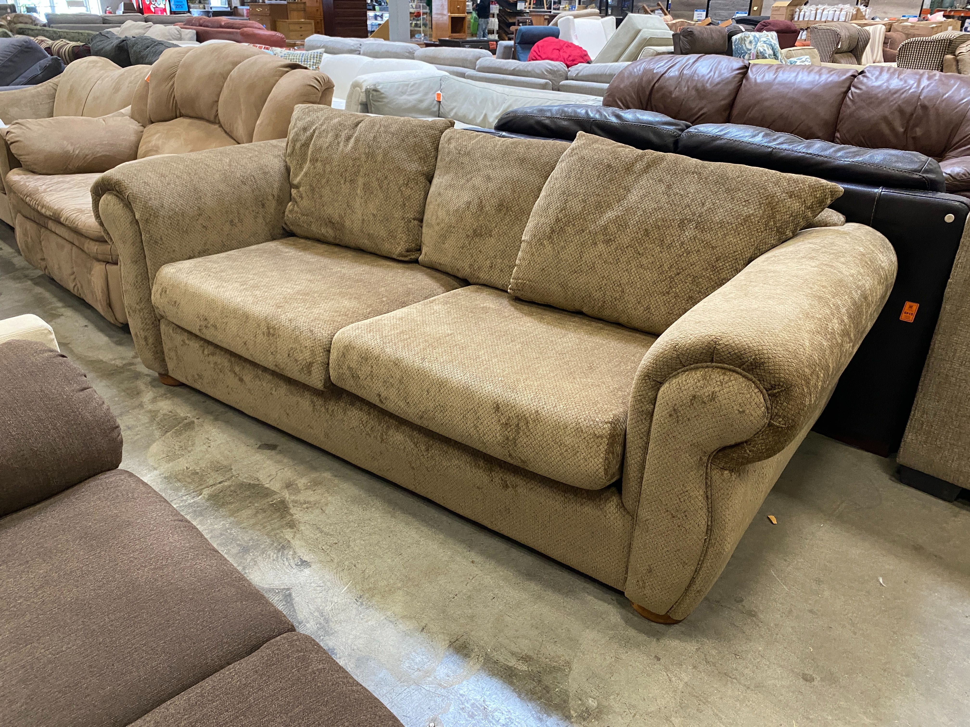 Ultra Plush Soft Brown Fabric Sofa