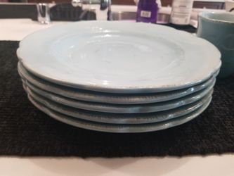 Ballard Designs Primivere Pale Blue Scalloped Dishes