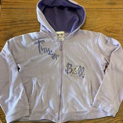 Disney World Childs Tinker Bell Purple Sweater Size XL or 12 Great Condition