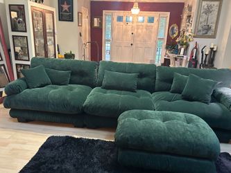 Sofa couch with Ottermon. Almost Brand New