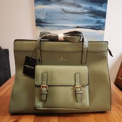 NEW WITH TAGS London Fog Large Tote Handbag - Olive Green (SE San Diego)