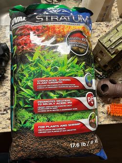 Fluval Stratum aquarium substrate.