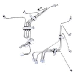 8 Set Fuel Injector Hard Lines Compatible with 1983-94 Ford F-Series IDI Diesel