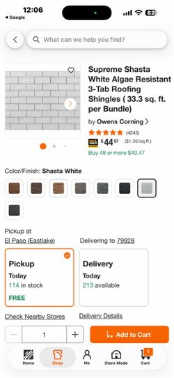 Owens Corning Supreme 3-Tab Roof Shingles