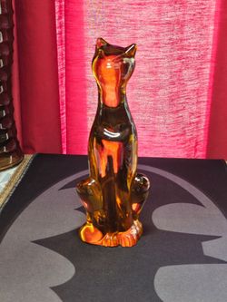 Vintage 1960s Viking Glass Epic Cat - Amber ($190 OBO)