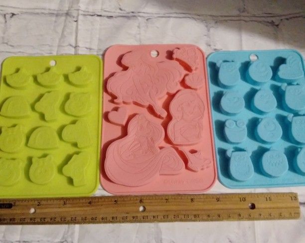 Disney Silicon Molds $12 For 3 Molds 