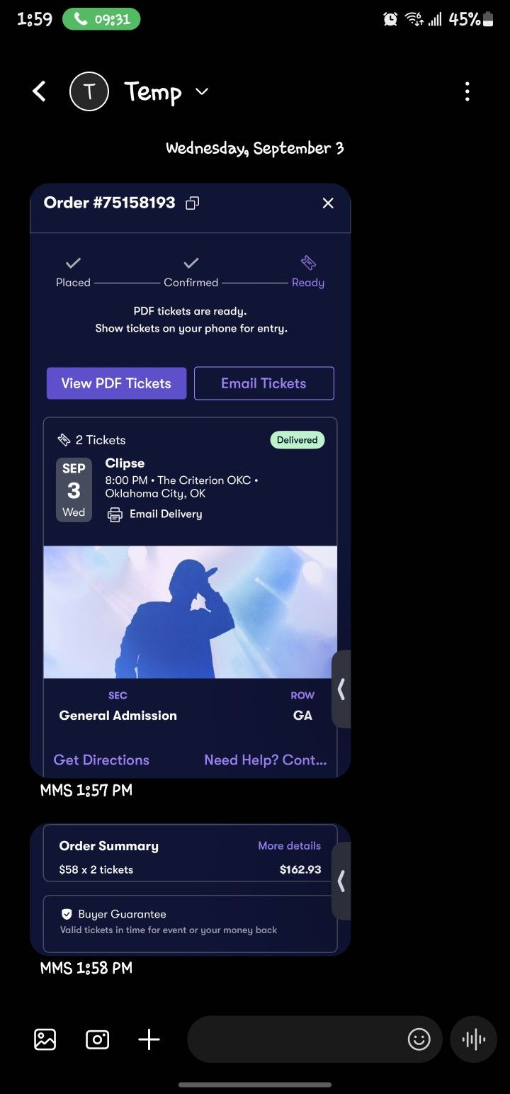 Clipse Tickets For Tonight...