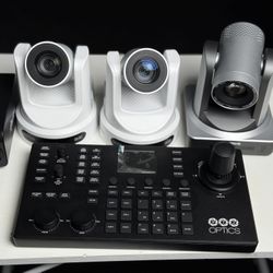 Broadcast Camera System – 4 Cameras + PTZ Optics Controller