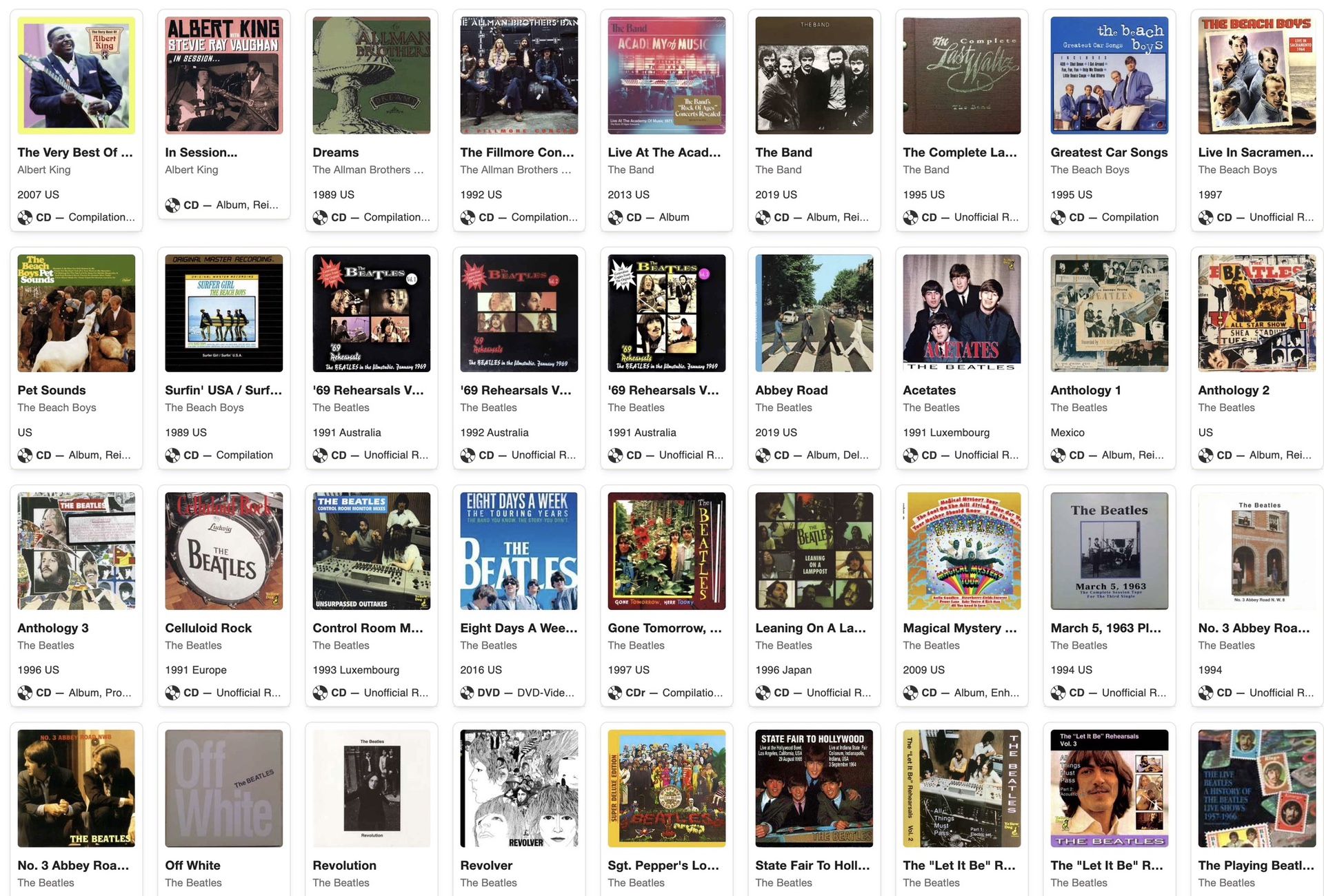 Massive Rare 60s/70s CD Collection