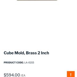 Two solid brass Forney concrete molds