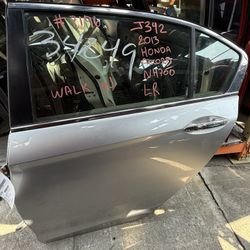 Honda Accord Rear Door Driver Side LH Silver 2013 to 2017 J342