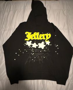 Sp5der Jeffery Black Graphic Hoodie