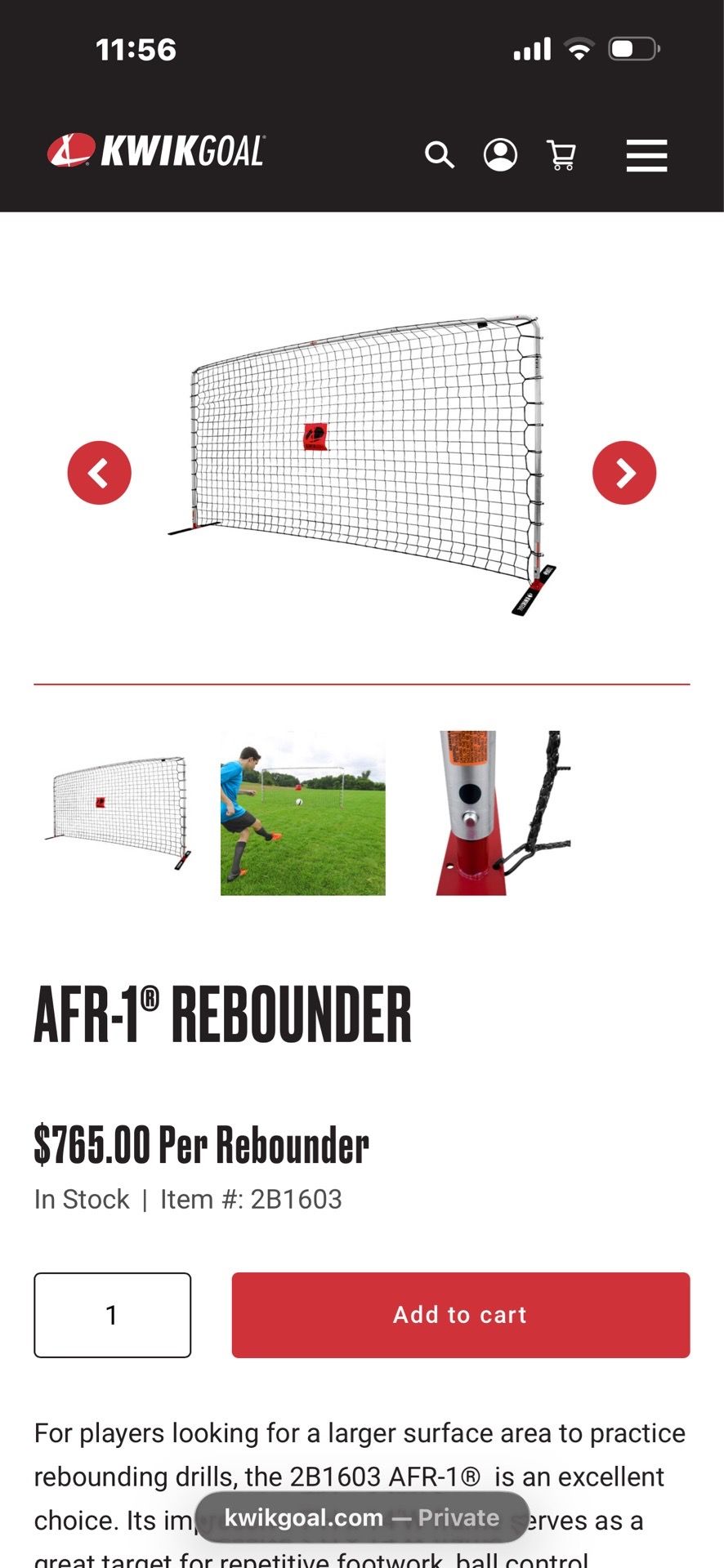 Soccer Goal Kwik AFR-1 Rebounder