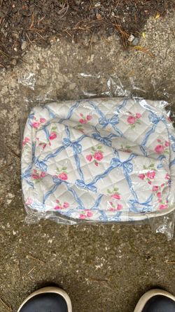 3-Piece Quilted Floral Makeup Bag / Cosmetic Travel Organizer Set – New